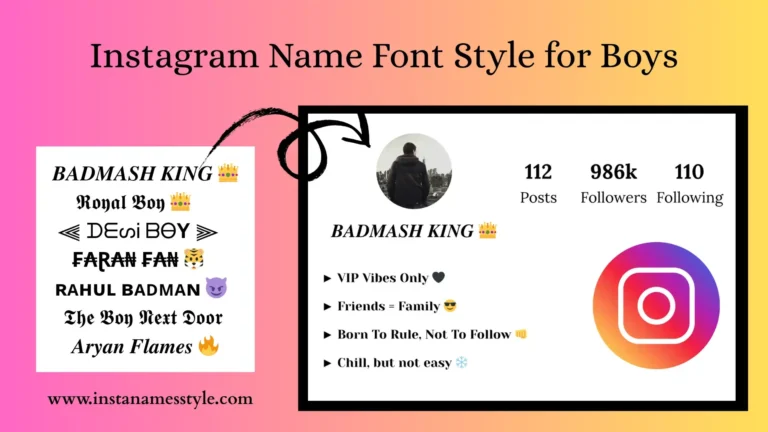Ultimate Guide to Instagram Name Font Style for Boy | Swag, Style & Attitude 🔥 7 Instagram Name Font Style for Boys