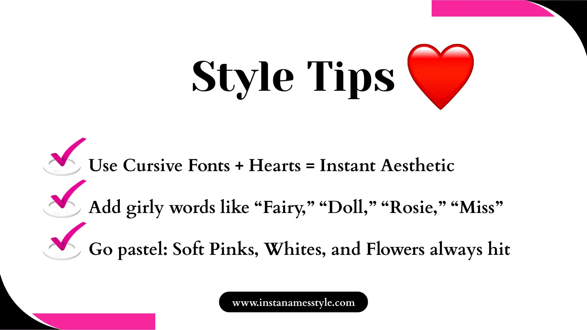 💘 How to Create a Heart Decorated Instagram Name Style in Minutes? 1 heart decorated instagram name style tips