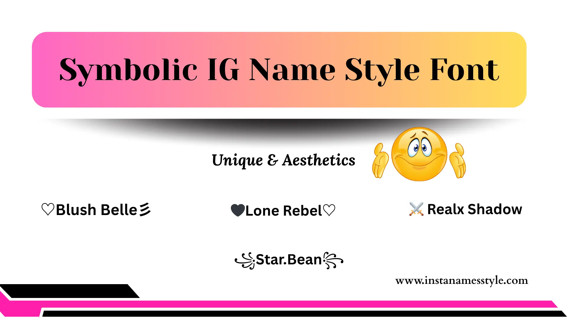4 Secret Tricks to Create the Perfect Symbolic Instagram Name Style ✨ 1 Symbolic Instagram Name Style Font