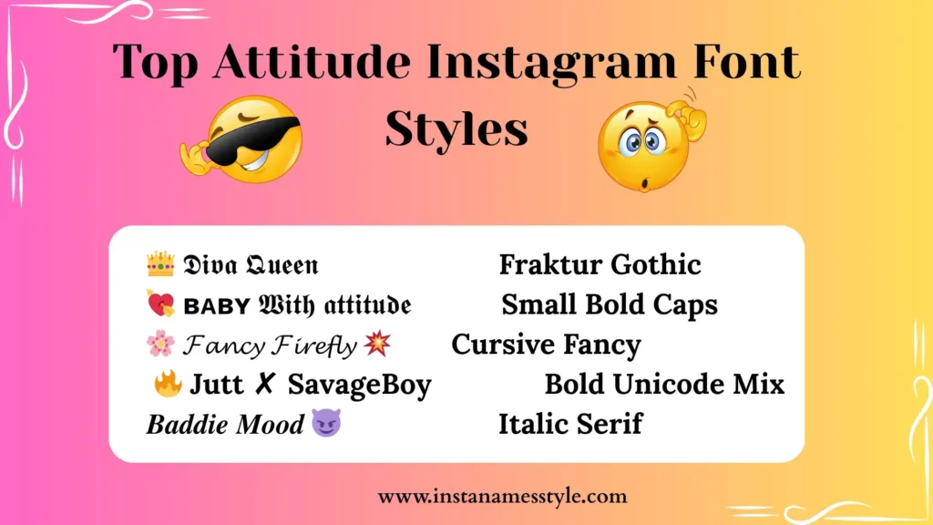 Boring Username? Try These Instagram Name Style Attitude Ideas😎 2 Top Attitude Instagram Font Style