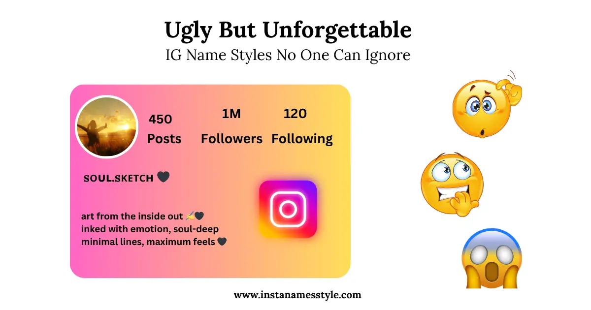 Ugly Instagram Name Styles That Eat Aesthetic Alive 😈 1 Ugly Instagram Name Styles