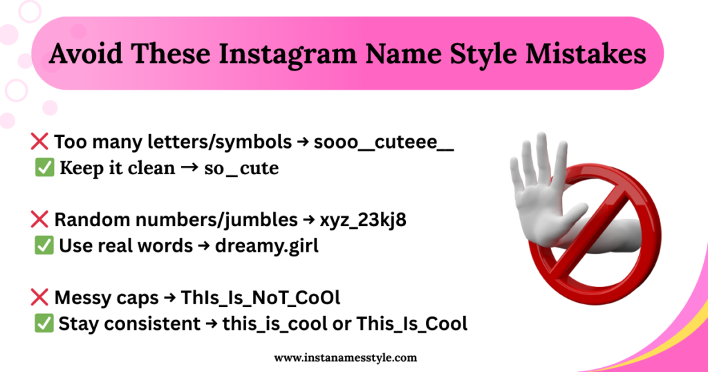 Common Instagram Name Style Ideas