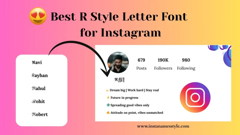 100+ Best R Style Letter Font for Instagram ✨ Bold, Cute & Aesthetic Name Ideas🔥 5 R style letter font for Instagram featured image