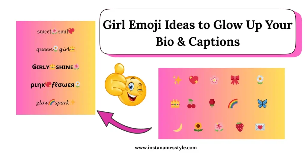 Instagram emoji style for Girl to Glow